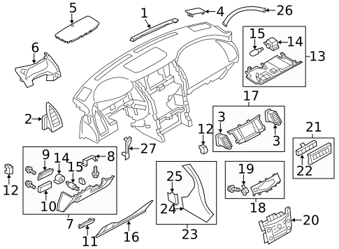Instrument Panel Components for 2012 INFINITI QX56 #0