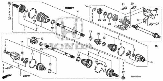 Driveshaft - Half Shaft (L4) for 2010 Honda Accord #0
