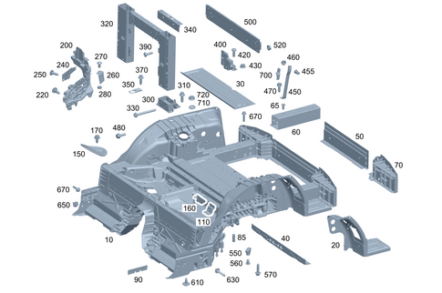 Rear-End Floor for 2026 Mercedes-Benz SL55 AMG #0