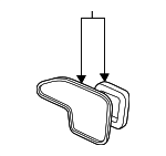 1EA819037C - HVAC: Air Inlet Gasket for Volkswagen Image