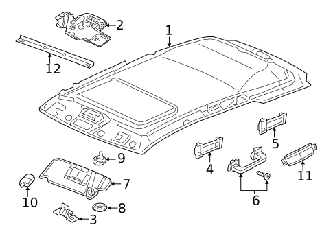 Interior Trim - Roof for 2014 Jeep Grand Cherokee #0