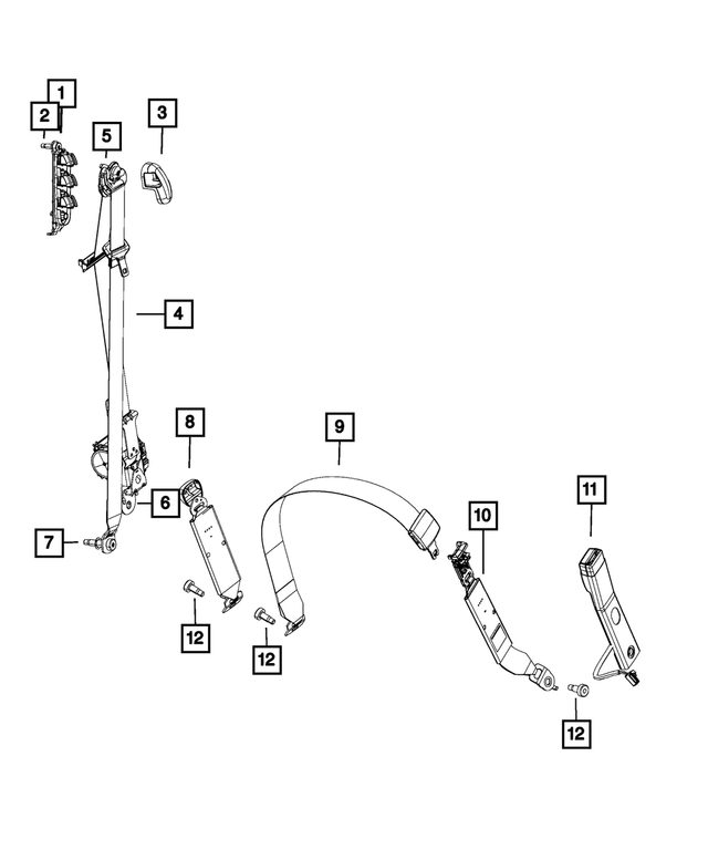6036773AA - Restraints: Pan Head Screw for Mopar Image image