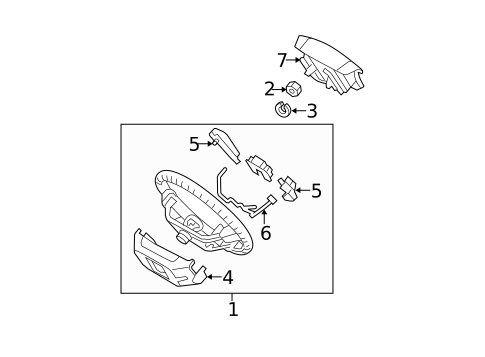 Steering Wheel & Trim for 2009 Hyundai Santa Fe #0