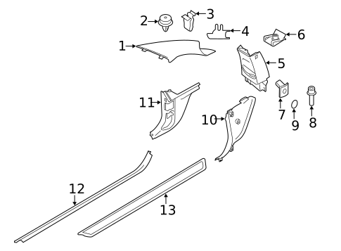 Interior Trim - Pillars for 2014 BMW 228i #0
