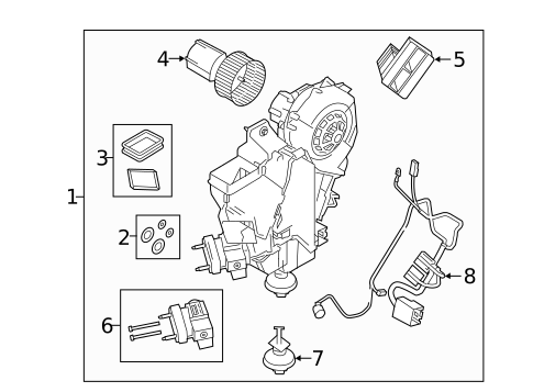 Evaporator & Heater Components for 2017 Land Rover Discovery Sport #1