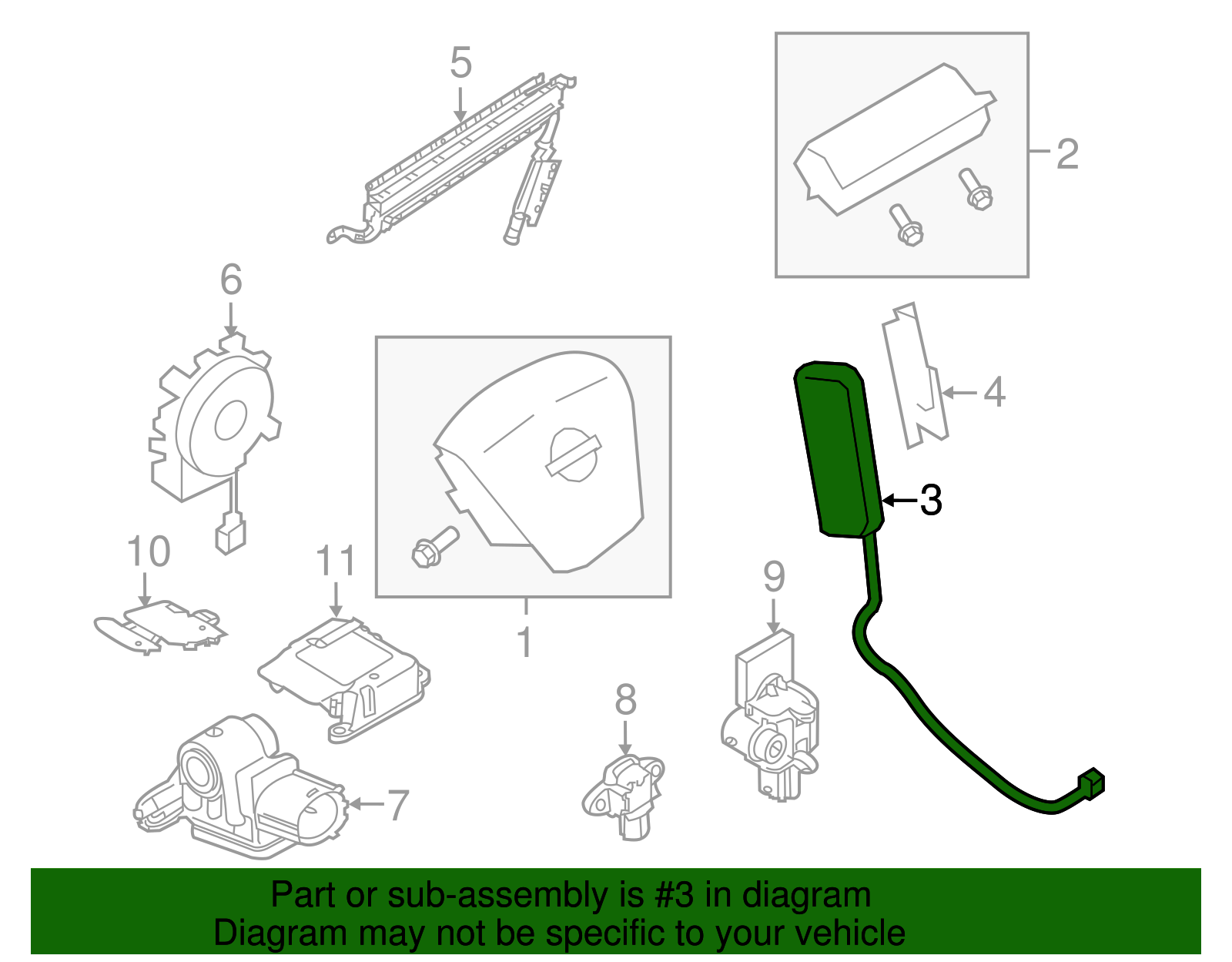 Side Impact Inflator Module - Nissan (K8EH1-1GR0A)