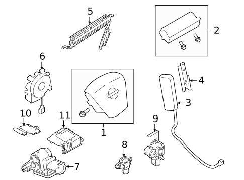 Air Bag Components for 2012 Nissan Murano #0