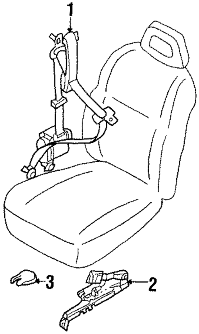 8972938643 - : Seat Belt Lap and Shoulder Belt for Honda Image