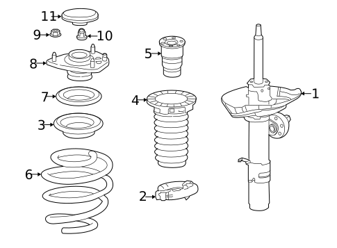 Struts & Components for 2014 Honda Accord #1