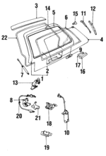 20622292 - Body: Gate for Buick: Century | Chevrolet: Celebrity | Oldsmobile: Cutlass Ciera, Cutlass Cruiser | Pontiac: 6000 Image image