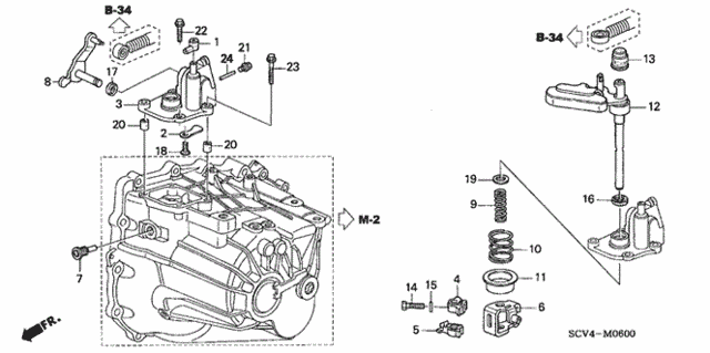 MT Shift Arm for 2005 Honda Element #0