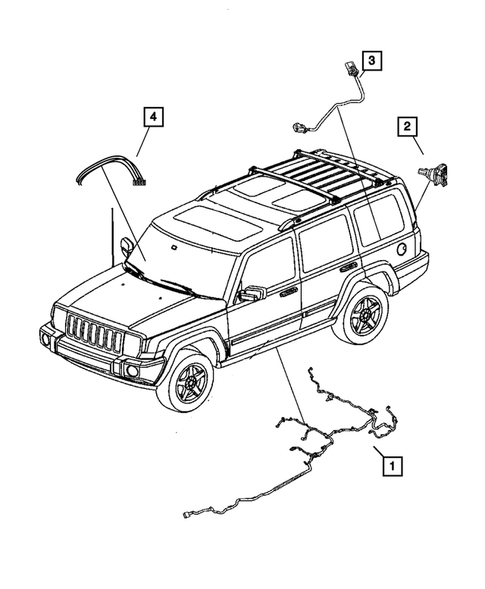 Wiring-Body and Accessories for 2009 Jeep Commander #3
