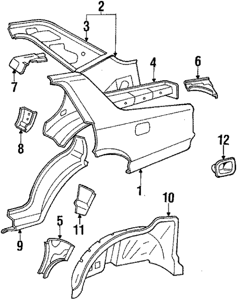 Outer Components for 1987 Isuzu I-Mark #0