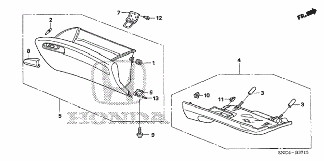 Instrument Panel Garnish (Passenger Side) for 2007 Honda Civic #0