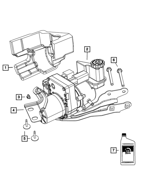 Power Steering Pump and Reservoir for 2013 Dodge Challenger #1