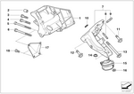 64551433562 - Engine and Transmission Suspension: Climate Compressor Supporting Bracket for BMW Image