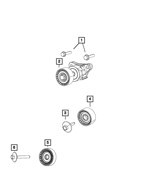 6510142AA - Cooling: Hex Flange Head Bolt for Mopar Image