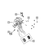 68305414AC - Clutch: Brake And Clutch Pedal for Jeep: Cherokee Image