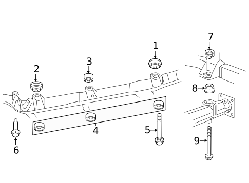 Frame Components for 2007 Dodge Dakota #0