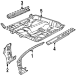 3549394 - Body: Hinge Pillar for Cadillac: Eldorado Image