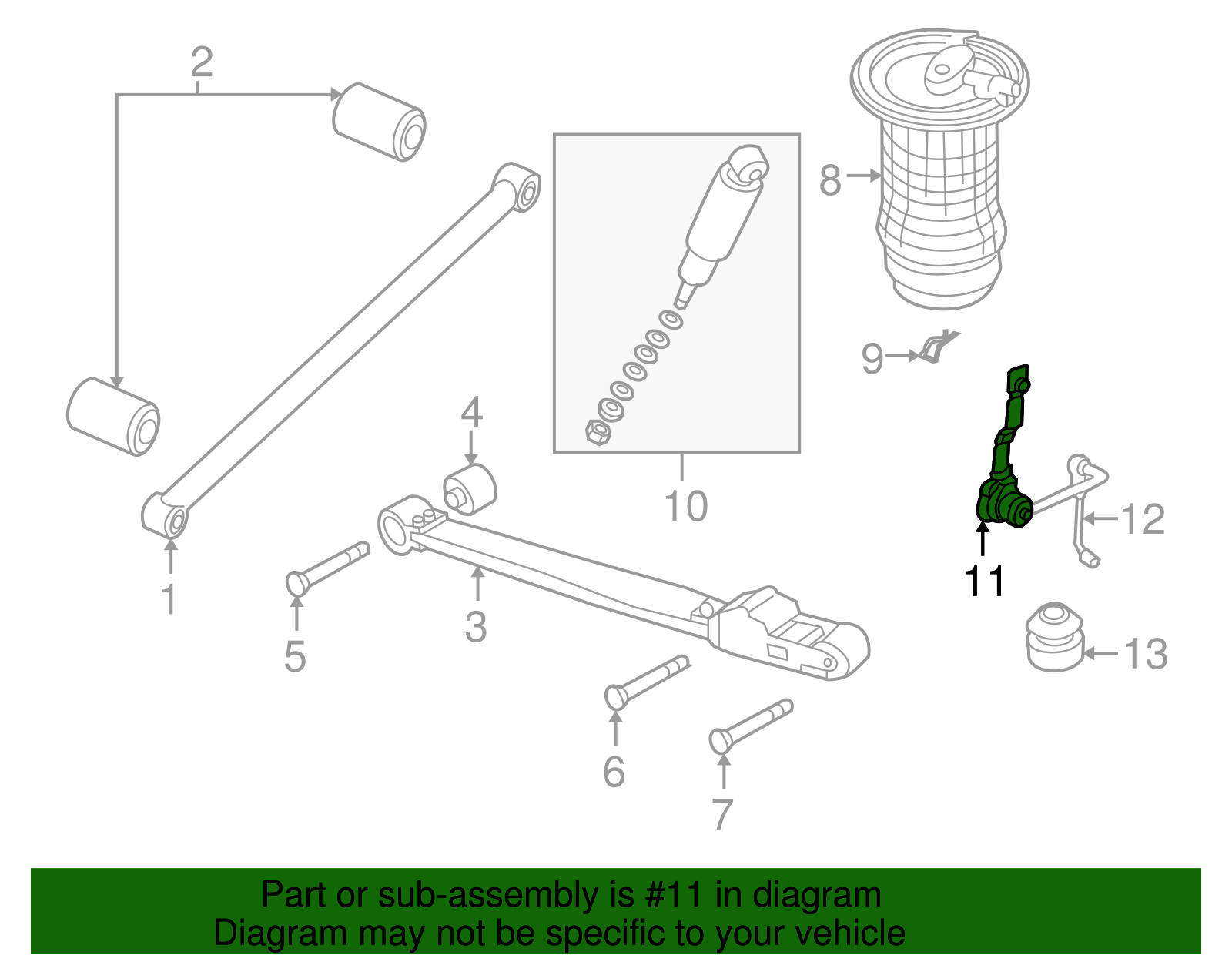 Genuine OEM Height Sensor Part# ANR4687 Fits 1997-2002 Land Rover Range ...