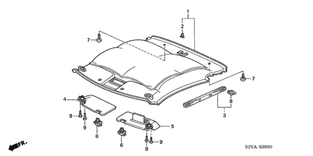 Roof Lining for 2005 Honda Insight #0