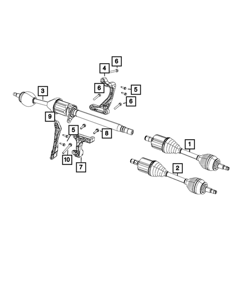 Front Axle Drive Shafts for 2017 Jeep Cherokee #0