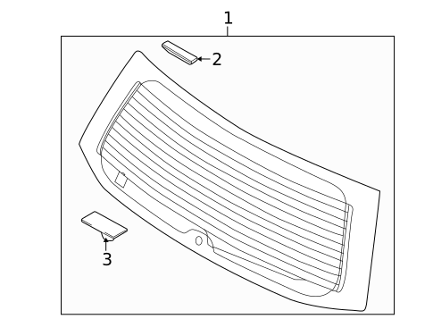 Glass - Lift Gate for 2009 Kia Borrego #0