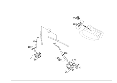 Pane Wiper for 2013 Mercedes-Benz SLS AMG #0