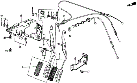 Accelerator Pedal for 1984 Honda Wagovan #0