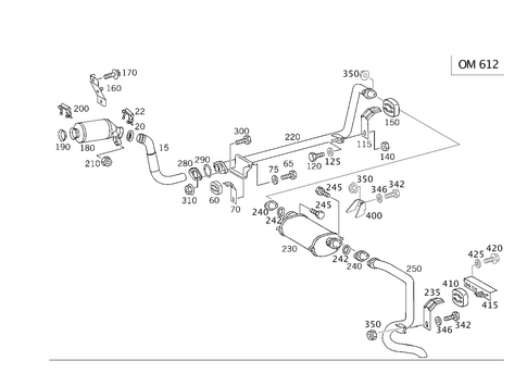 Exhaust System for Five-Cylinder Diesel Vehicles for 2011 Mercedes-Benz G55 AMG #0