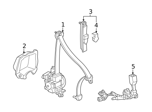 Seat Belt for 2005 Honda Element #0