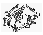 64500JI000 - Body: Apron/Rail Assembly for Hyundai Image
