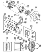 R5142564AA - Service Brakes: Disc Brake Caliper Assembly, Right for Mopar Image