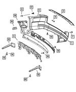 68041471AD - Frame, Bumper and Fascia: Rear Fascia for Mopar Image