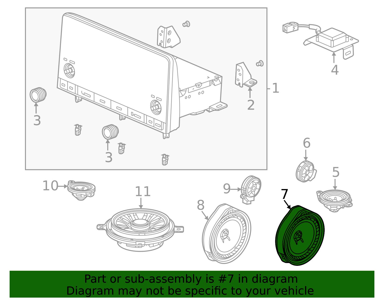 2022-2025 Honda Speaker 8A420-T20-A71 | Honda Factory Parts