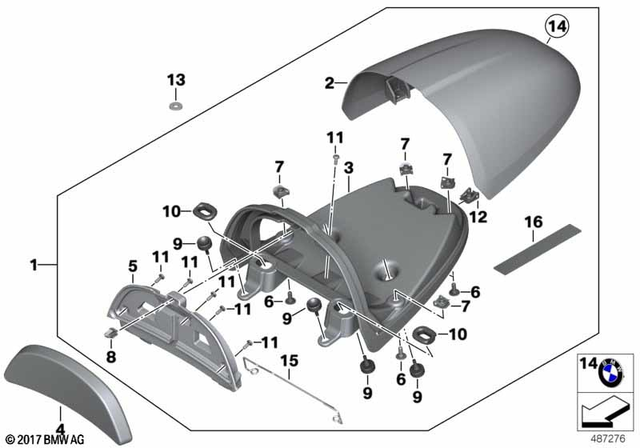 77348565828 - Design: Hump Cover, Aluminum for BMW-Motorrad Image