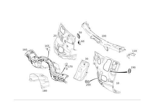 Fire Wall and Connection Parts for 2024 Mercedes-Benz AMG GT 63 #0