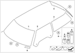 51317146545 - Vehicle Trim: Green Windscreen, Green Shade Band for Mini Image