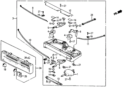 Heater Lever for 1984 Honda Wagovan #0