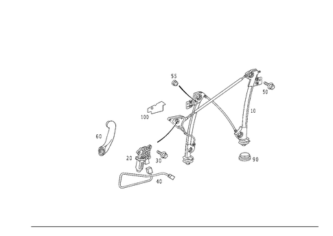 Window Regulator for 1999 Mercedes-Benz CL500 #0