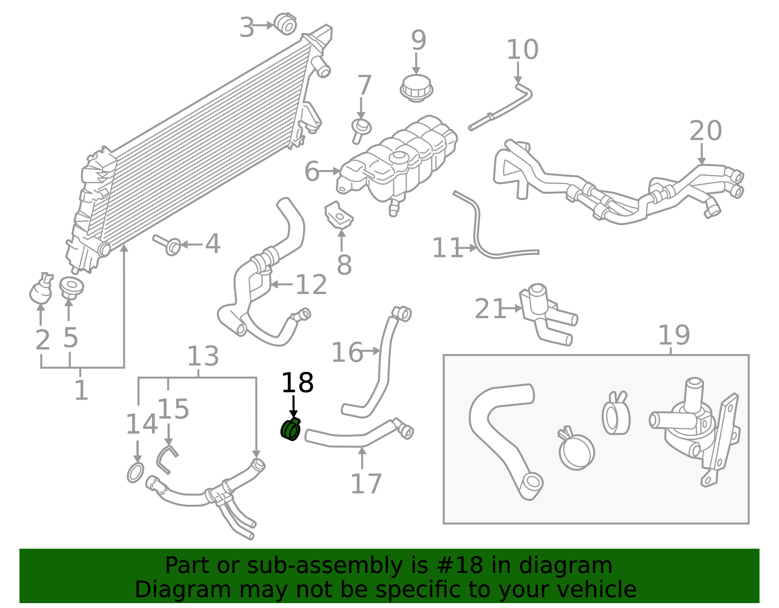 S444 Rwt 2018-2025 Ford Engine Coolant Bypass Pipe Clamp W525861-S444 | QuirkParts