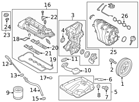 Engine Parts for 2018 Hyundai Accent #0