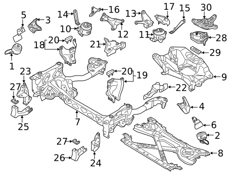 Engine & Trans Mounting for 2011 Audi A8 Quattro #0
