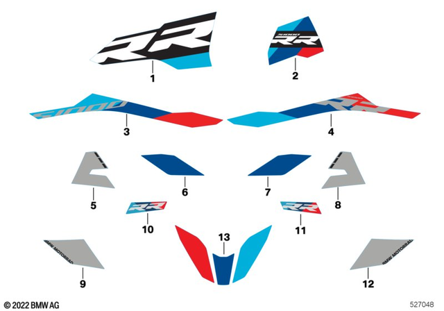 51147108843 - Body Equipment: Decor Fairing Top Section, Left -  for BMW-Motorrad Image