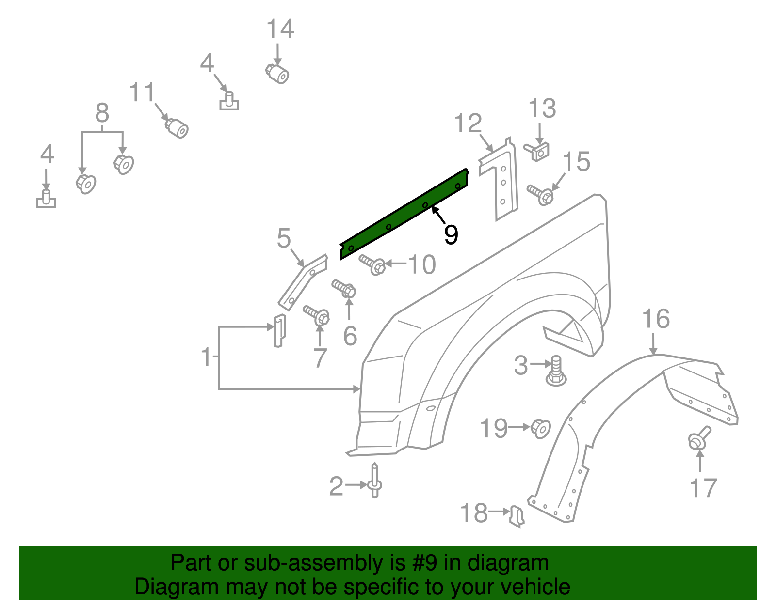 HC3Z-16B292-B - Center Bracket - 2017-2022 Ford | Lasco Auto Parts