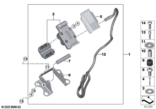 65905B8EDC1 - Navigation &amp; Communication: Connectedride Mount for BMW-Motorrad Image