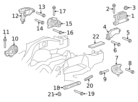 Engine & Trans Mounting for 2014 Chevrolet Captiva Sport #0