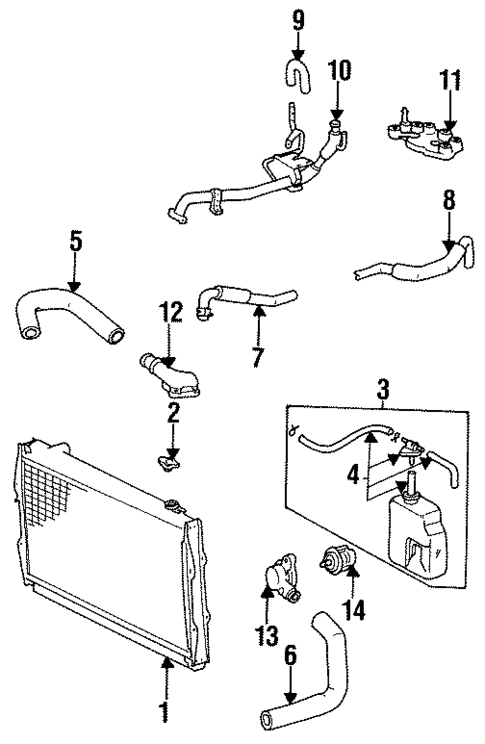 Radiator & Components for 1996 Toyota T100 #0