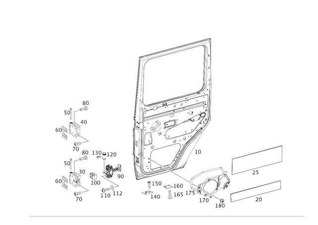 4637230200 - Rear Doors: Compensating Plate for Mercedes-Benz Image image